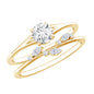 Certified Round Moissanite Modern Wedding Ring Set