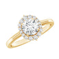 Certified Moissanite Halo Engagement Ring for Women