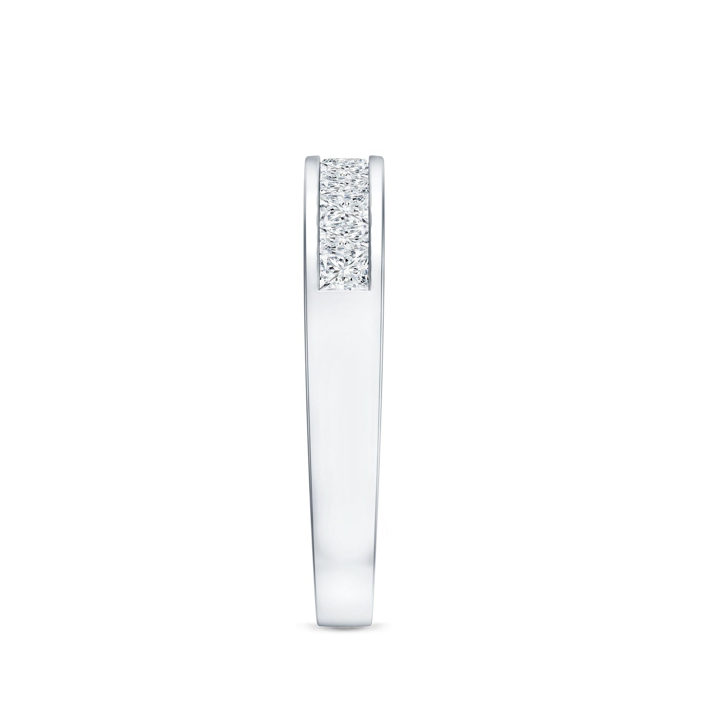 Channel Set Diamond Half Eternity Band Ring
