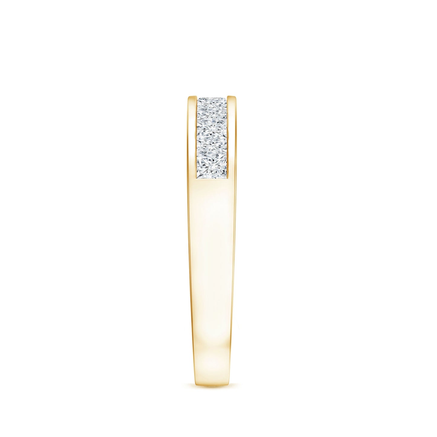 Channel Set Diamond Half Eternity Band Ring