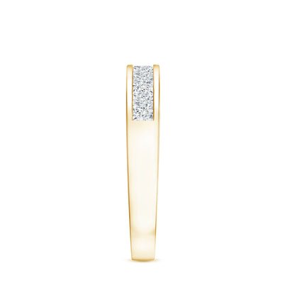 Channel Set Diamond Half Eternity Band Ring