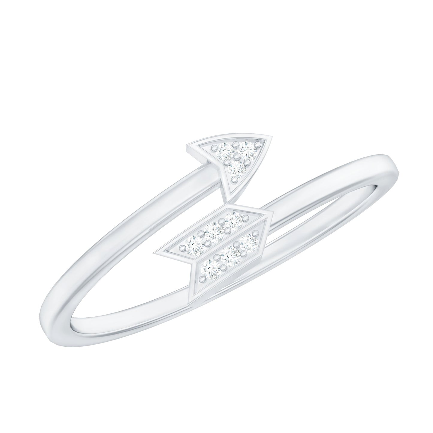 Natural Diamond Arrow Promise Ring for Her
