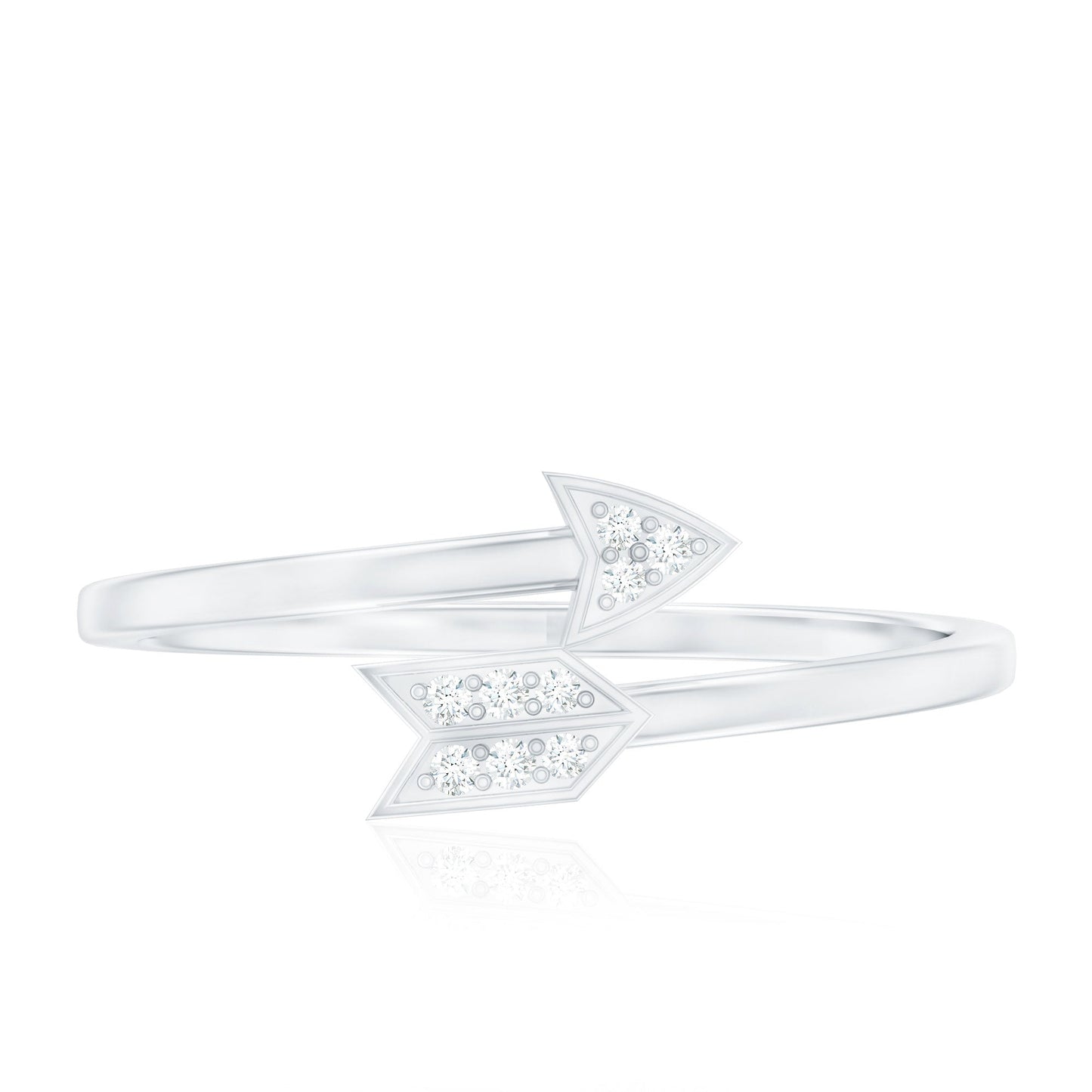 Natural Diamond Arrow Promise Ring for Her