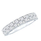 Baguette and Round Certified Moissanite Half Eternity Band Ring