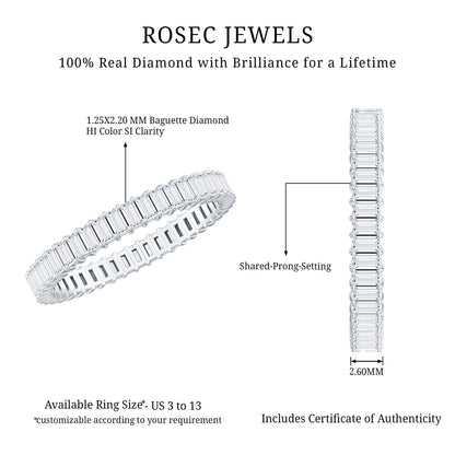 Baguette Cut Diamond Eternity Wedding Band Ring