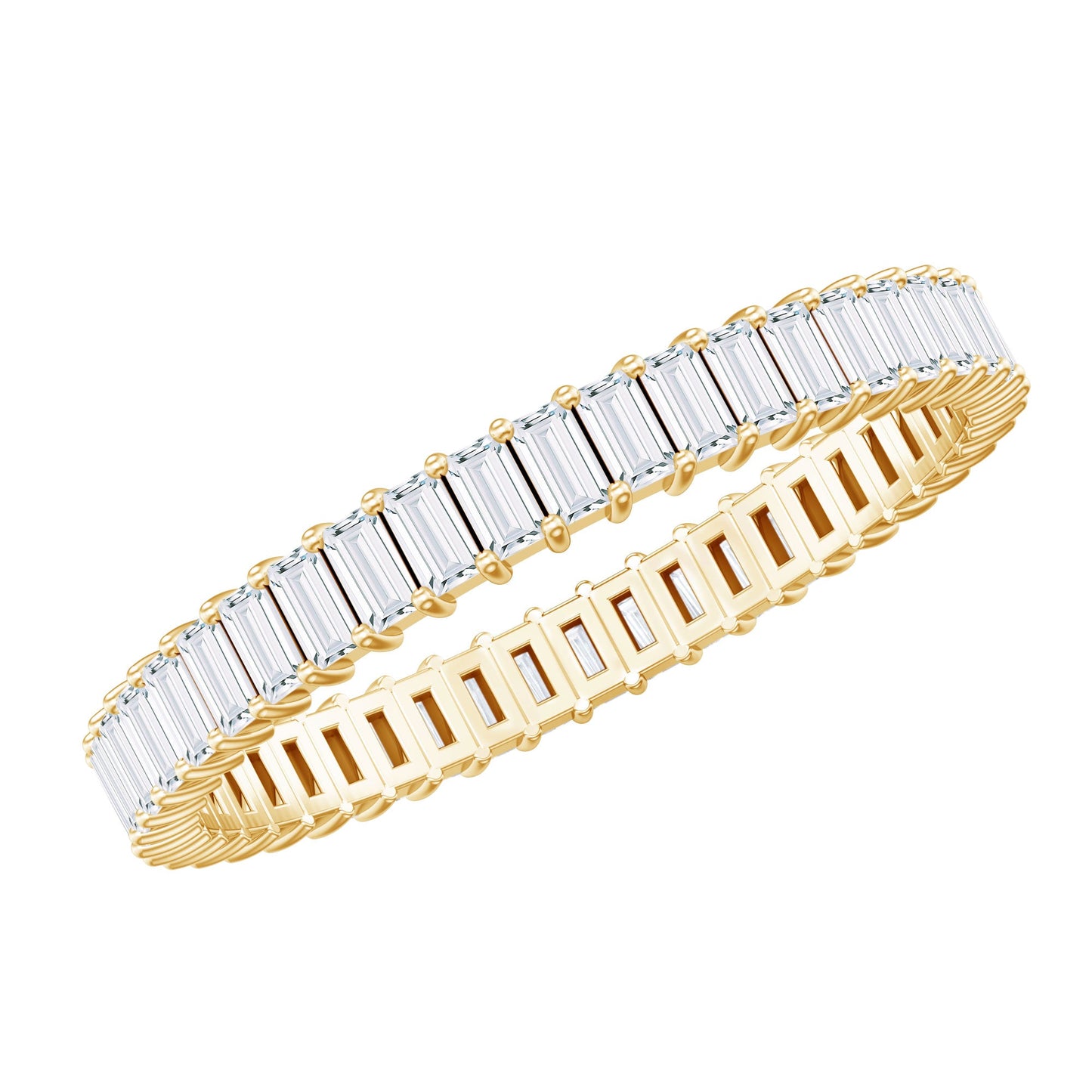 Baguette Cut Diamond Eternity Wedding Band Ring