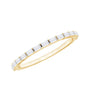 Baguette Cut Diamond Stackable Ring in Shared Prong Setting