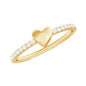 Diamond Heart Shape Promise Ring for Her