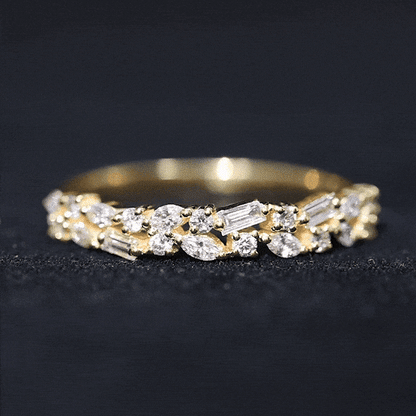 Real Diamond Half Eternity Band Ring