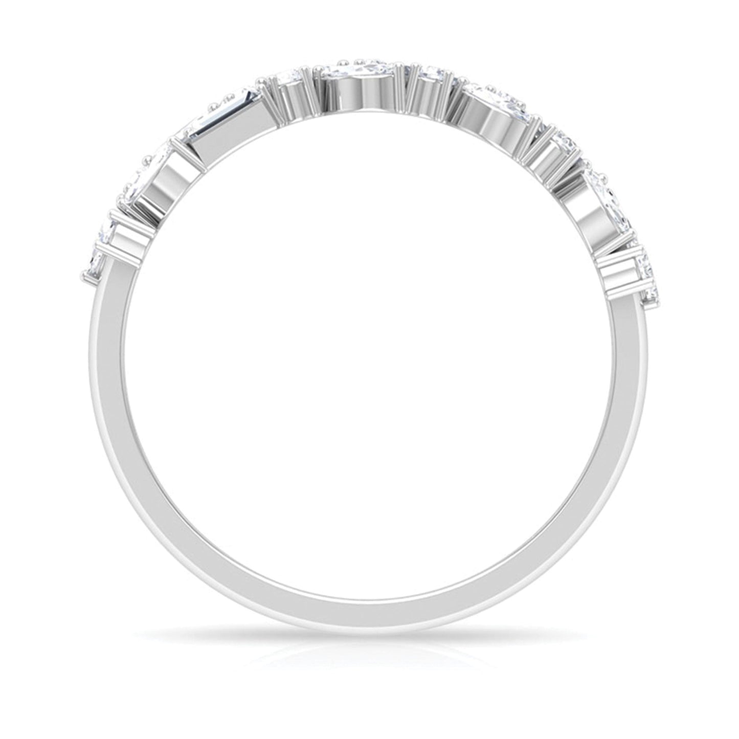 Real Diamond Half Eternity Band Ring