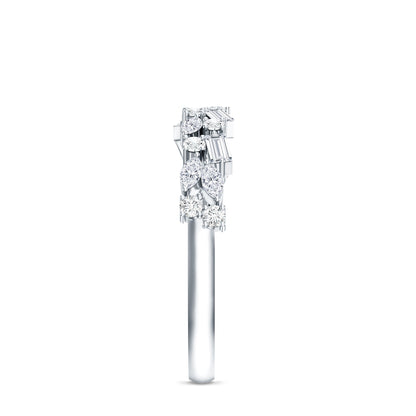 Real Diamond Half Eternity Band Ring