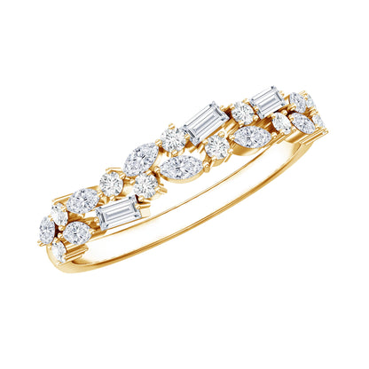 Real Diamond Half Eternity Band Ring