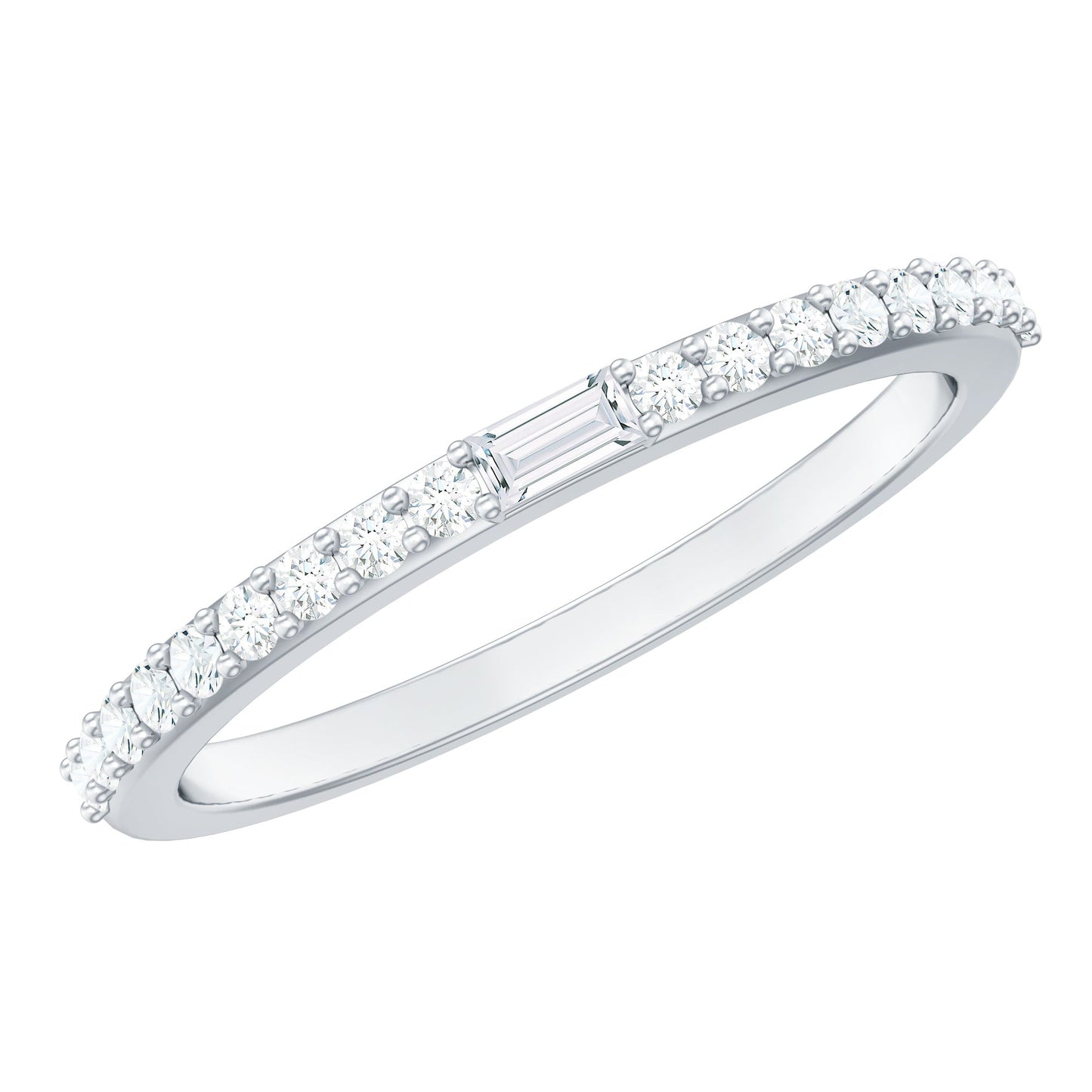 Real Diamond Half Eternity Ring