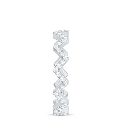 Minimal Diamond Zig Zag Eternity Band Ring