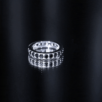 Certified Lab Grown Black Diamond Full Eternity Band Ring for Women