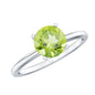 Natural 2 Carat Peridot Solitaire Engagement Ring for Women
