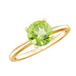 Natural 2 Carat Peridot Solitaire Engagement Ring for Women