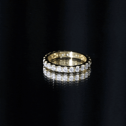 Brilliant Cut Round Moissanite Eternity Anniversary Band