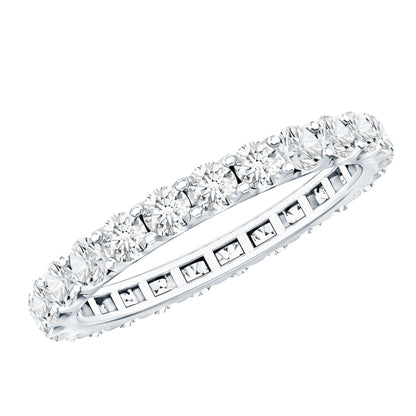 Brilliant Cut Round Moissanite Eternity Anniversary Band