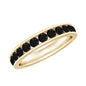 Natural Channel Set Black Spinel Eternity Ring for Anniversary