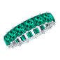 Princess Cut Lab Created Emerald Full Eternity Band