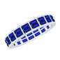 Certified Lab Grown Blue Sapphire Baguette Eternity Band in Channel Set