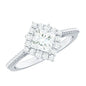 0.7 Carat Princess Cut Moissanite Vintage Inspired Ring