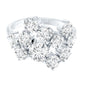 Certified Moissanite Cluster Statement Ring in Silver