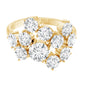 Certified Moissanite Cluster Statement Ring in Silver