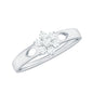 Nature Inspired Diamond Flower Promise Ring for Proposal