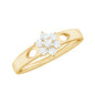 Nature Inspired Diamond Flower Promise Ring for Proposal
