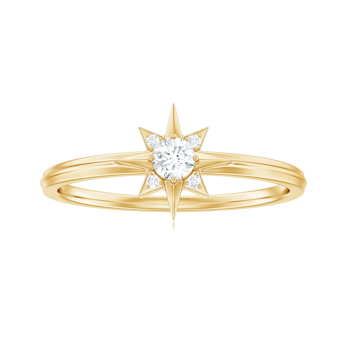 Natural Diamond Starburst Ring for Promise