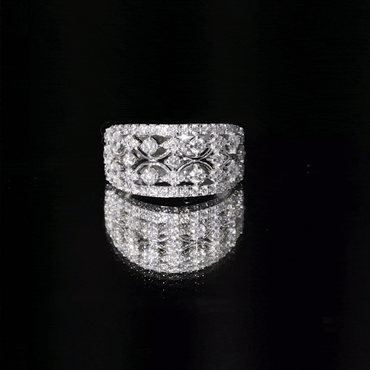 Certified Moissanite Vintage Wedding Band Ring
