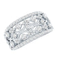 Certified Moissanite Vintage Wedding Band Ring