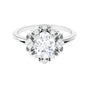 2 Carat Oval Cut Certified Moissanite Vintage Statement Ring