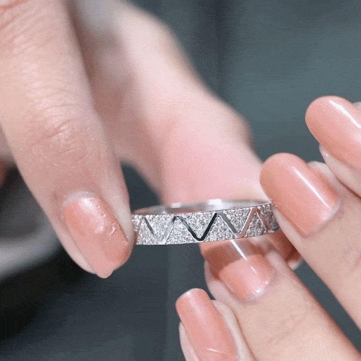 Natural Diamond Wide Wedding Band for Women