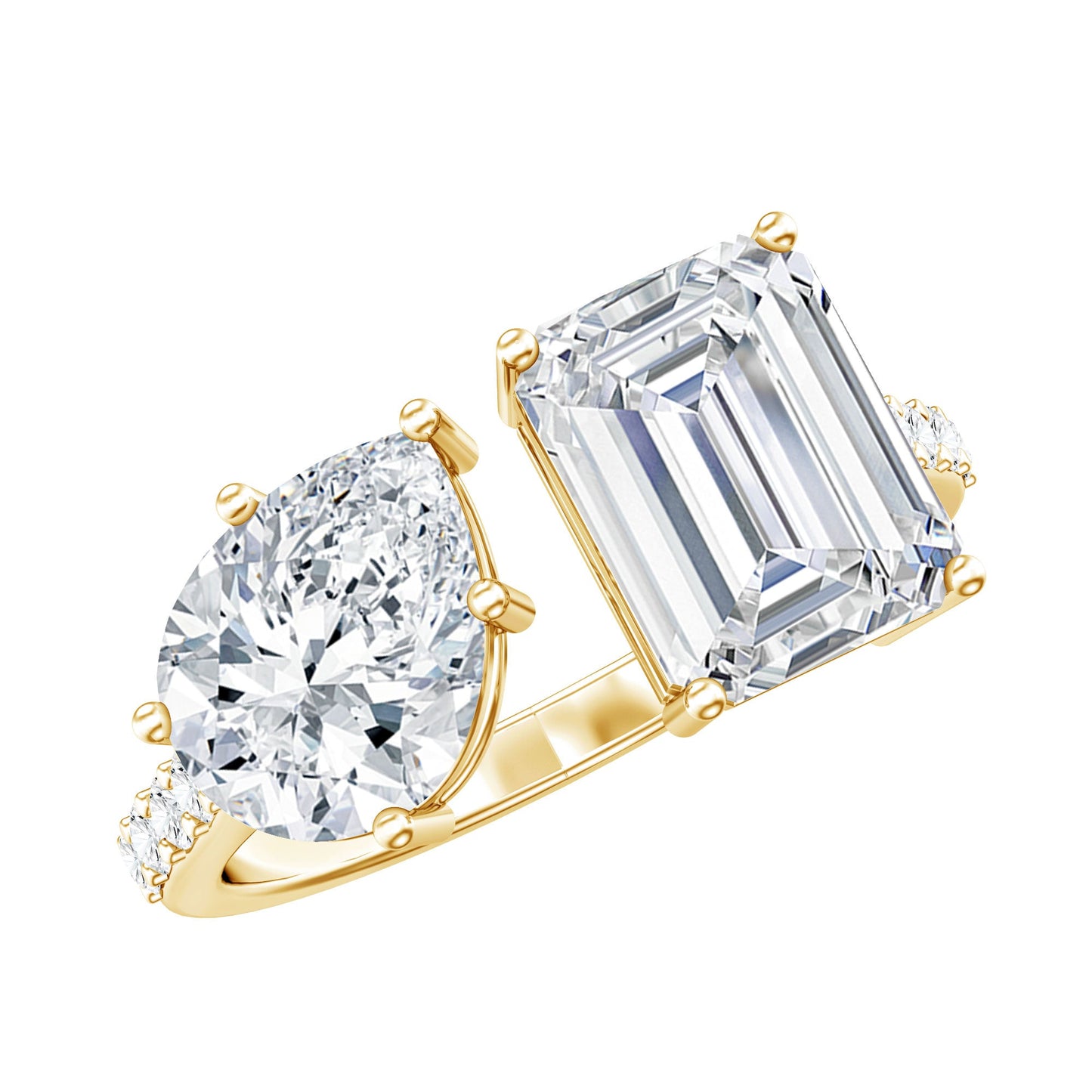 Toi Et Moi Moissanite Engagement Ring for Women