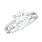 Moissanite Square Cut Engagement Ring With Certificate