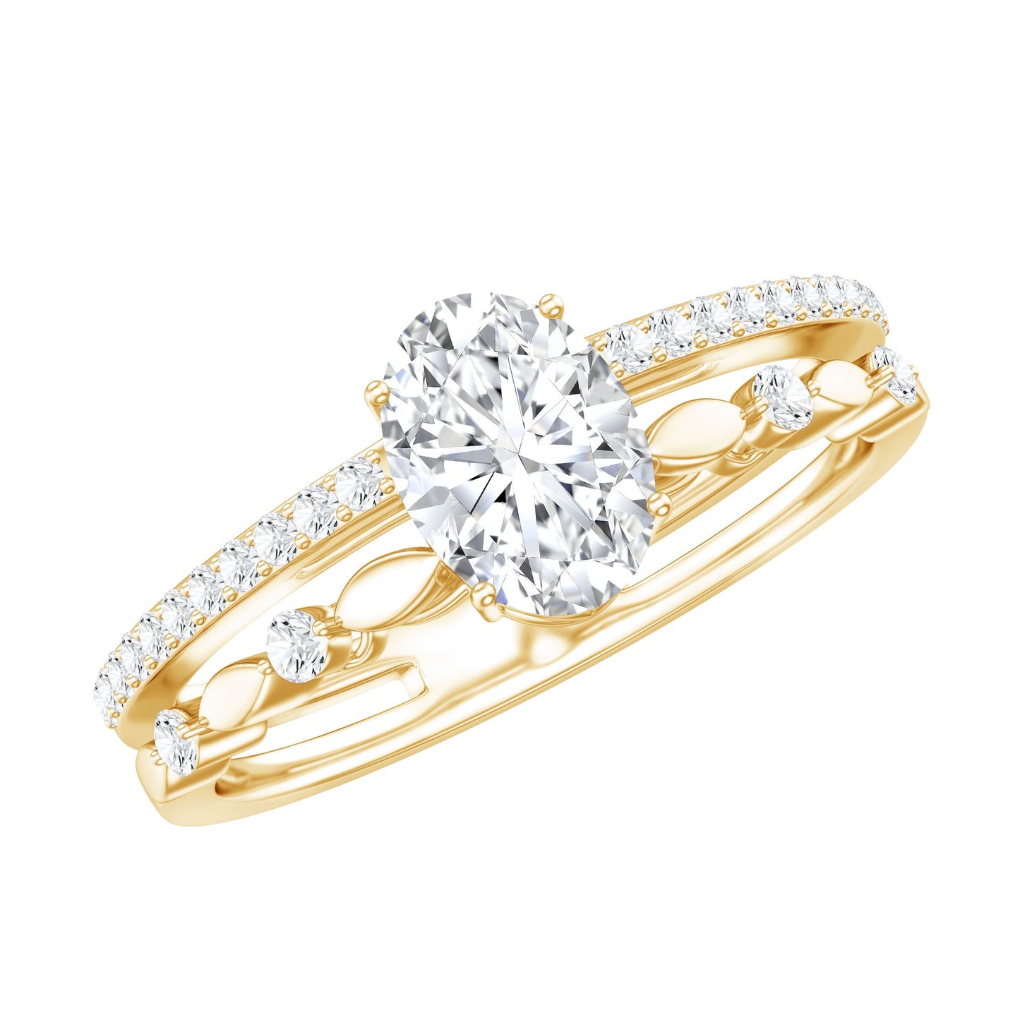 Oval Cut Moissanite Engagement Ring For Women