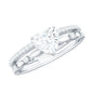 1.5 Carat Heart Moissanite Solitaire Double Band Ring Set