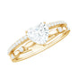 1.5 Carat Heart Moissanite Solitaire Double Band Ring Set