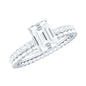 Certified 1.8 Carat Emerald Cut Moissanite Solitaire Engagement Ring