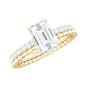 Certified 1.8 Carat Emerald Cut Moissanite Solitaire Engagement Ring