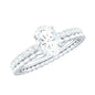 0.9 Carat Solitaire Moissanite Oblong Engagement Ring