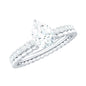 0.7 Carat Pear Cut Moissanite Solitaire Engagement Ring