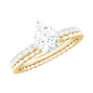 0.7 Carat Pear Cut Moissanite Solitaire Engagement Ring