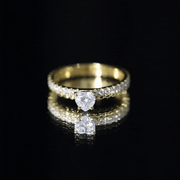 Heart Shape Moissanite Designer Engagement Ring for Women