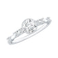 0.5 Carat Round Certified Moissanite Solitaire Engagement Ring in Bezel Setting