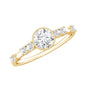 0.5 Carat Round Certified Moissanite Solitaire Engagement Ring in Bezel Setting