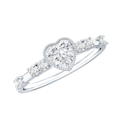 Heart Shaped Moissanite Pre Engagement Ring